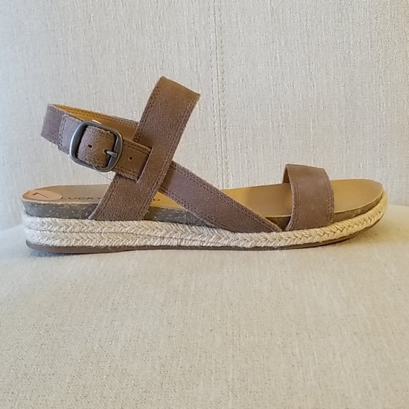Lucky Brand Gadine Leather Jute Sandals - Picture 2 of 14
